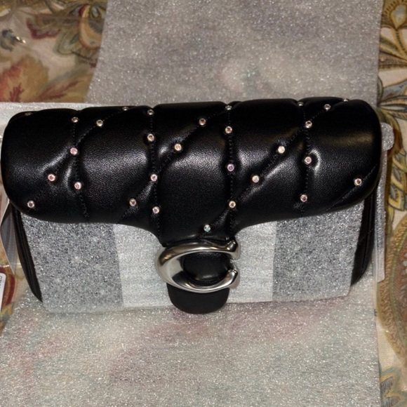 Coach Tabby Crossbody/Wristlet Pillow Quilting And Crystal Rivets NWT - Picture 12 of 16